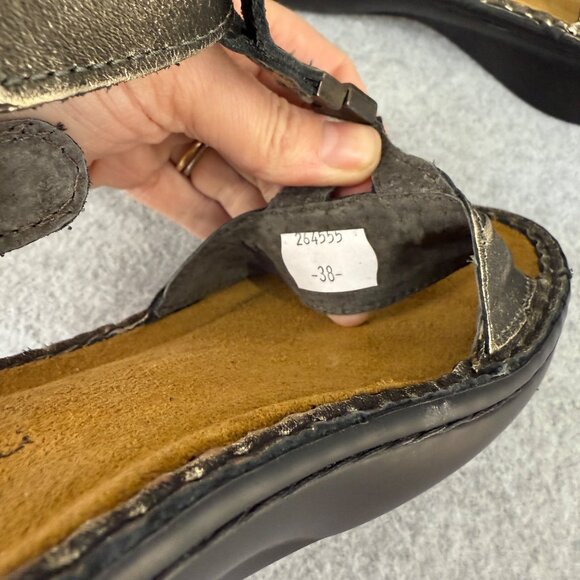 Naot Womens 38 Cymbal Metal Leather Sandals Summer Bronze Strappy US 7 - 7.5 NEW - Picture 9 of 15